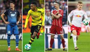 Die 15 besten Stürmer der Bundesliga