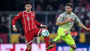 Platz 10: James Rodriguez (FC Bayern) - 89,8 Prozent