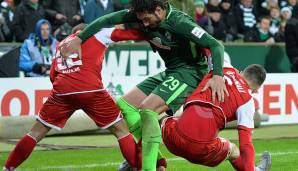 Platz 7: u.a. Ishak Belfodil (SV Werder Bremen) - 34 Fouls