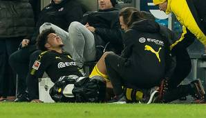 Bänderverletzung befürchtet: Dortmunds Jadon Sancho könnte wochenlang ausfallen.