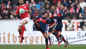 Corentin Tolisso (FC Bayern): Die meisten Torschüsse und Torschussvorlagen bei den Bayern, spielte die meisten Pässe der Partie und hielt das defensive Mittelfeld der Bayern zusammen, als Mainz drückte.