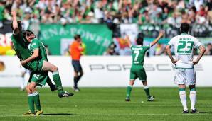 34. Spieltag, Saison 2008/09: VfL WOLFSBURG - Werder Bremen 5:1.