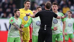 Platz 10: VfL Wolfsburg - Einsätze des Videobeweises: 9, Positive/Negative Entscheidung: 4:5, Differenz: -1.
