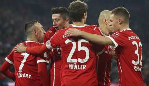 FC Bayern München, 2017/18 (84 Punkte*) - 24 Punkte Vorsprung auf Schalke 04 (*Stand 33. Spieltag)
