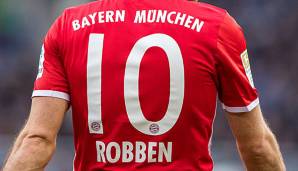 Arjen Robben trägt seit 2009 die Nummer 10 beim FC Bayern München.