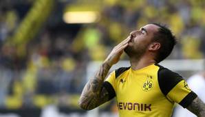 Platz 1: Paco Alcacer (Borussia Dortmund) - alle 18 Minuten ein Bundesligator (insgesamt: 7)