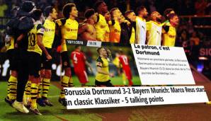 Borussia Dortmund setzt sich in einem atemberaubenden Klassiker gegen den FC Bayern durch und baut seine Tabellenführung in der Bundesliga aus. SPOX zeigt Pressestimmen zum 3:2.