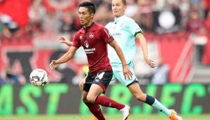 Platz 18: Yuya Kubo (1. FC Nürnberg) - Note 3,56