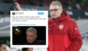 Twitter-User Max Fritzsching fragt sich, wie es beim VfB Stuttgart nur so weit kommen konnte. Immerhin war doch 007 Reschke mit der Lizenz zum Kaufen an Bord.