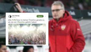 Ein Großteil der VfB-Anhängerschaft war jedoch hellauf begeistert. Hatte sich Reschke doch mit eigenen Aussagen und fragwürdigen Transfers bei den Fans ins Abseits manövriert.
