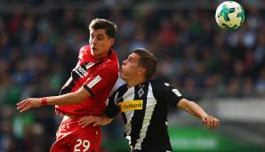 Platz 6: 13 Minuten - u.a. Kai Havertz (Bayer 04 Leverkusen) am 21. Oktober 2017 beim Spiel gegen Borussia Mönchengladbach.