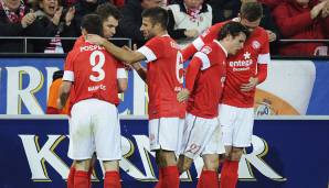 Platz 8: 1. FSV Mainz 05 - 432 Punkte (115 Siege, 87 Unentschieden, 130 Niederlagen, Torverhältnis 429:471) in zehn Saisons.