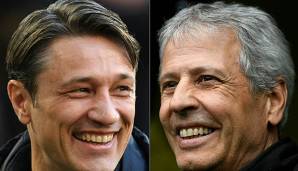 Wer zuletzt lacht, lacht am besten: Aber welcher Trainer darf nach dem 34. Spieltag breiter Grinsen? FCB-Coach Niko Kovac oder BVB-Cheftrainer Lucien Favre?