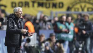 BVB-Trainer Lucien Favre kann auf seine erste deutsche Meisterschaft hoffen.