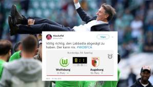 Mit der Demonstration qualifizierte sich Wolfsburg erstmals seit vier Jahren wieder für einen internationalen Wettbewerb. Dem Verein blieb also folgerichtig nichts anderes übrig, als Labbadia am Saisonende vor die Tür zu setzen. Originaler Nichtskönner!