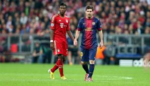 David Alaba im Duell mit Lionel Messi.