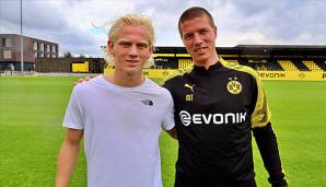 Kolbeinn Finnsson (li.) wechselt vom FC Brentford zu Borussia Dortmund.