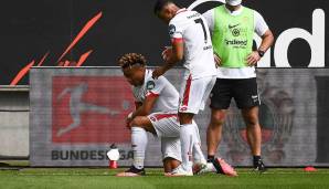Ein ähnliches Bild dann in der Bundesliga: Auch der Mainzer Pierre Kunde Malong jubelte über seinen Treffer zum 2:0 im Derby gegen Eintracht Frankfurt auf einem Knie.
