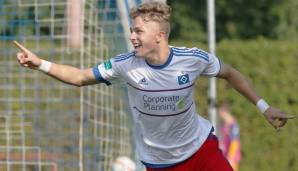 Platz 12: Jann-Fiete Arp (Hamburger SV) am 28. Oktober 2017 im Alter von 17 Jahren, 9 Monaten und 22 Tagen gegen Hertha BSC.