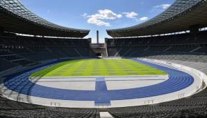 Platz 3 - OLYMPIASTADION BERLIN (Hertha BSC): 14.930 Zuschauer (74.649 Plätzen)