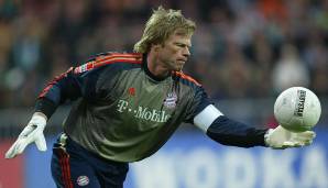Platz 2: OLIVER KAHN (FC Bayern München) - 805 Minuten ohne Gegentor zwischen dem 9. November 2002 und dem 9. Februar 2003.