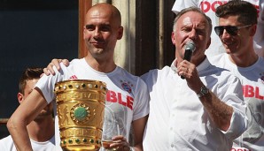 Karl-Heinz Rummenigge und Pep Guardiola erlebten drei erfolgreiche gemeinsame Jahre beim FC Bayern