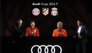 Die Trainer erschienen als Hologramme auf der Pressekonferenz zum Audi-Cup
