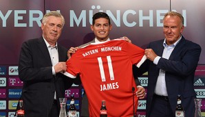 James Rodriguez wird beim FC Bayern mit der Trikotnummer 11 auflaufen