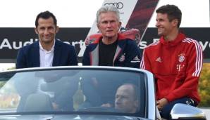 Hasan Salihamidzic und Jupp Heynckes haben ihren Spaß beim FC Bayern München