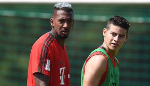 Fehlen dem FC Bayern wohl im Supercup gegen Eintracht Frankfurt: Jerome Boateng und James Rodriguez.