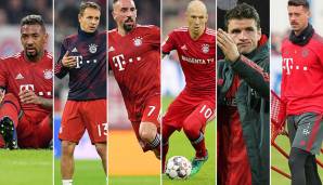 Ihr habt gewählt: Boateng, Rafinha, Ribery, Robben, Müller und Wagner sollen den FC Bayern im Sommer 2019 verlassen.