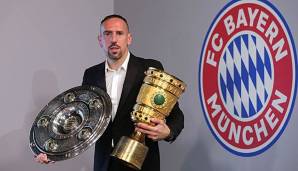Franck Ribery konnte sich in seiner letzten Saison mit den Bayern über das Double freuen.