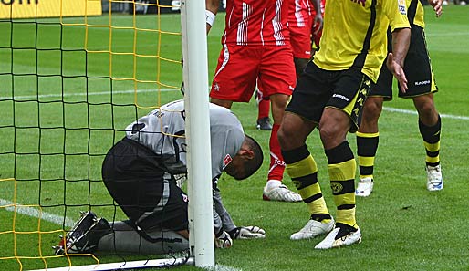 Kölns Keeper Faryd Mondragon (l.) zeigte in Dortmund eine vorzügliche Leistung