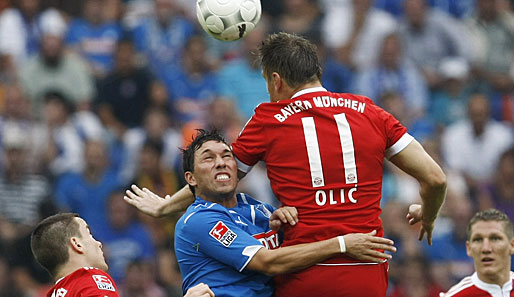 Ivica Olic (r.) brachte den FC Bayern in der 25. Minute in Führung