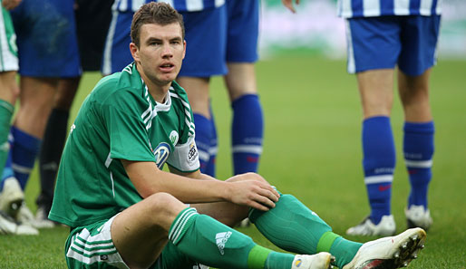 Edin Dzeko und der VfL Wolfsburg kamen am Sonntag nur zu einem 0:0 gegen Hertha BSC