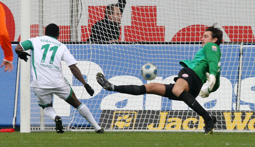 Wolfsburgs Obafemi Martins erzielte gegen Mainz seinen ersten Doppelpack in der Bundesliga