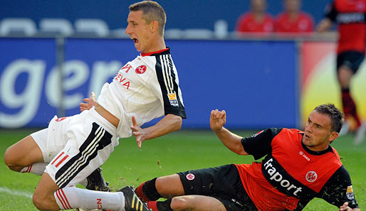 1:1 trennten sich Frankfurt und Nürnberg am 2. Spieltag, Bunjaku egalisierte Caios Führung