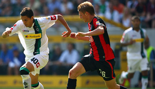 Karim Matmour (l.) schoss mit seinem ersten Saisontor das 2:0 für Mönchengladbach gegen Berlin