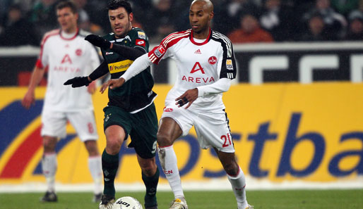 Roberto Colautti (l.) erzielte die zwischenzeitliche 1:0-Führung für Borussia Mönchengladbach
