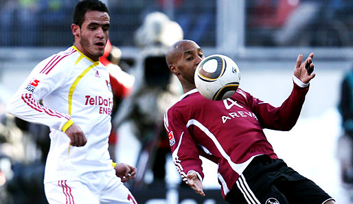 Mikäel Tavares (r.) erzielte das 3:0 für den 1. FC Nürnberg gegen Bayer Leverkusen