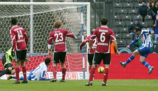 Theofanis Gekas (r.) brachte die Hertha mit 1:0 in Führung