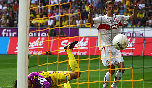 Georg Niedermeier erzielt das 1:1 und sein erstes Bundesligator