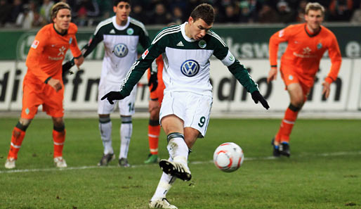 Edin Dzeko verschoss gegen Werder Bremen in der 77. Minute einen Foulelfmeter