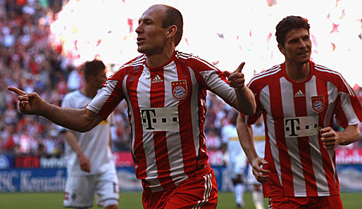 Der Mann für die wichtigen Tore beim FC Bayern: Arjen Robben (l.)