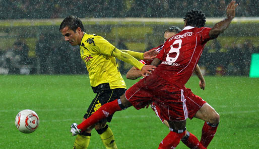 Das Hinspiel gegen den Hamburger SV entschied Borussia Dortmund mit 2:0 für sich