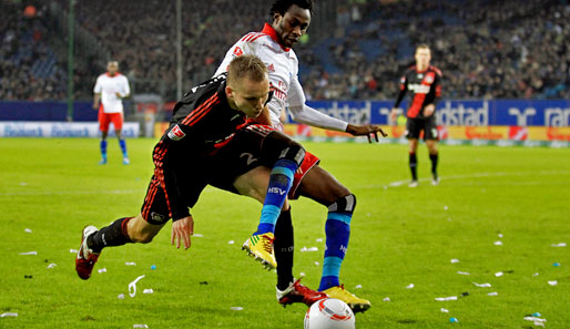 Bayer Leverkusen hat das Hinspiel beim Hamburger SV mit 4:2 gewonnen