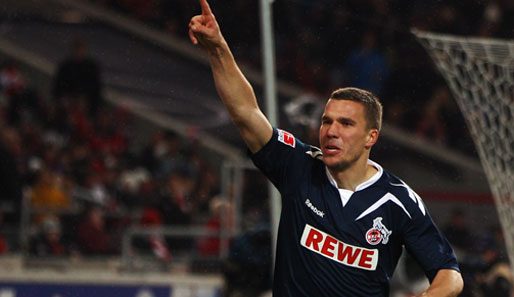 Lukas Podolski avencierte zum Kölner Matchwinner