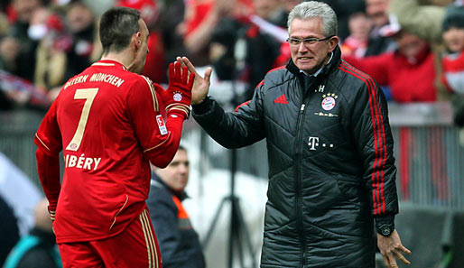 Erst ein klärendes Gespräch, dann zwei Tore: Franck Ribery (l.) mit Trainer Jupp Heynckes