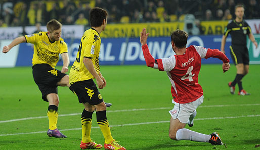 Kuba (l.) brachte Borussia Dortmund gegen Mainz 05 mit 1:0 in Führung