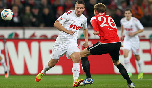 Lukas Podolski verhinderte im Hinspiel durch einen späten Treffer die Kölner Niederlage